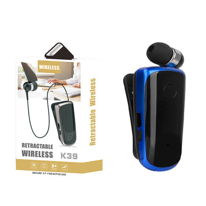 K39 Wireless Bluetooth Headset CSR DSP Chip In-Ear Vibrating Alert Wear Clip Hands Free Earphone