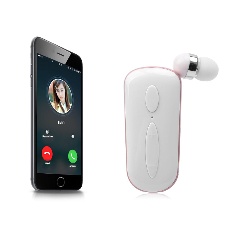 Stereo Wireless Bluetooth Headset Calls Remind Vibration Wear Clip Driver Auriculares Earphone for Phone