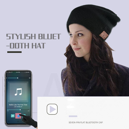 Bluetooth Headphones Winter Hat Warm Music Hat with Mic Gloves Wireless Headphone