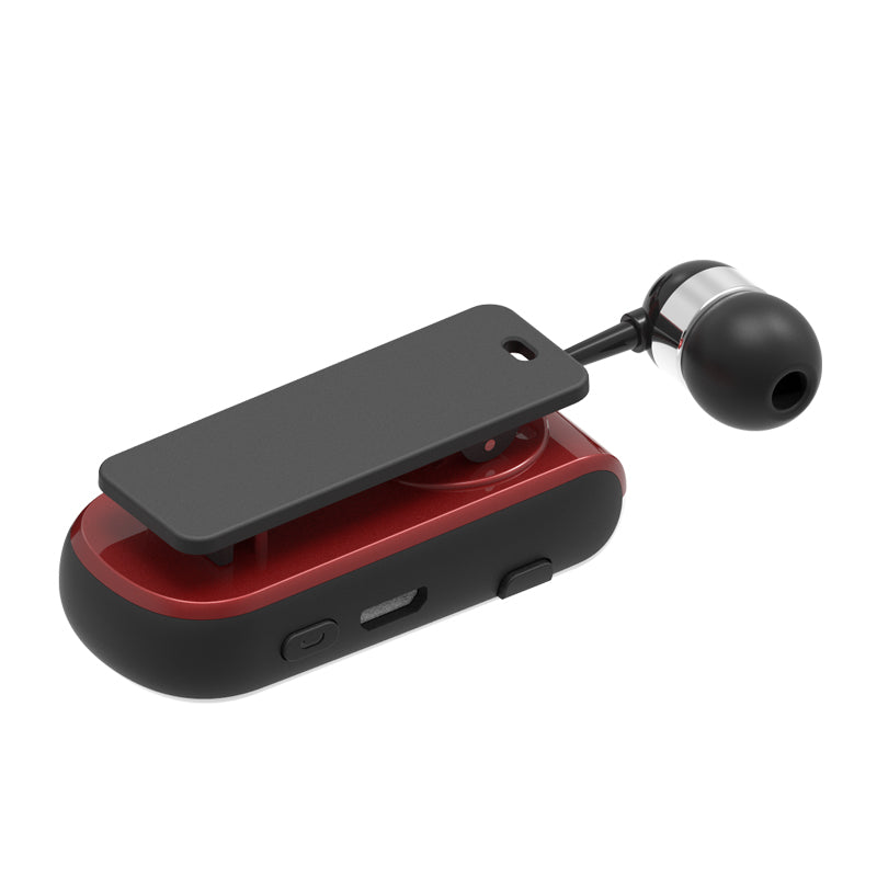 Bluetooth 4.1 Clip-on Adjustable Length Wireless Earphone [Two Phone Connected at A Time]