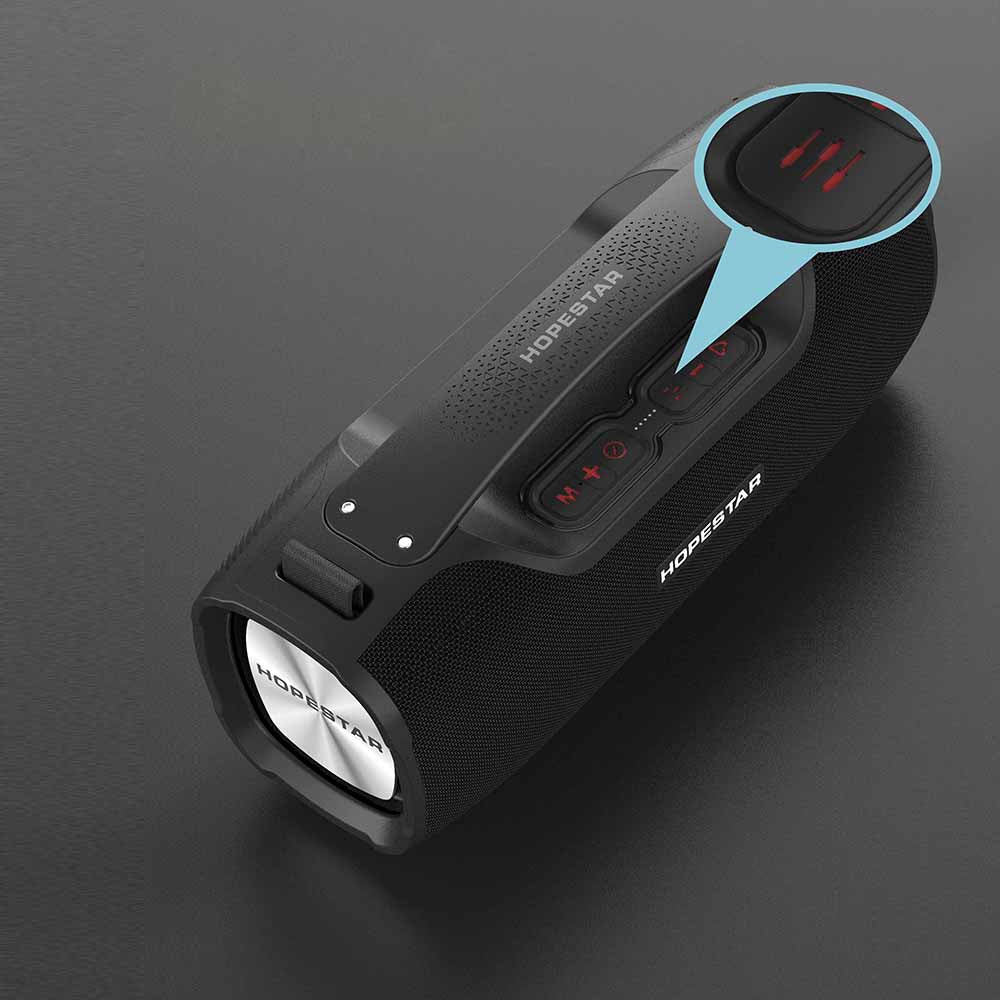 HOPESTAR A6 Pro Portable Bluetooth Speaker Waterproof Wireless Column Speaker with Microphone Power Bank