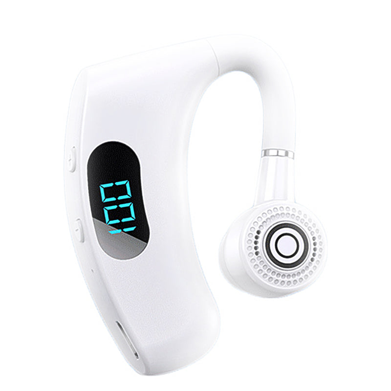 V12 Business Single Ear Smart Digital Display Earhook Wireless Bluetooth Headset Car Hands-free Earphone