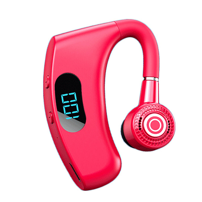 V12 Business Single Ear Smart Digital Display Earhook Wireless Bluetooth Headset Car Hands-free Earphone