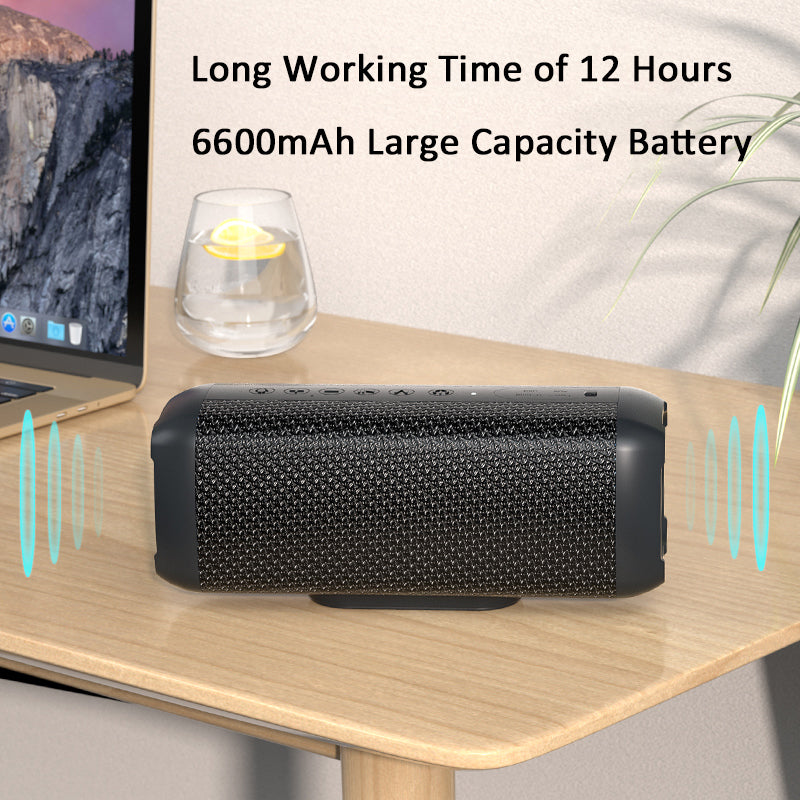 V10 80W 360 Degree Stereo Sound Bluetooth Speaker IP67 Waterproof Wireless Sound Box Subwoofer Loudspeaker