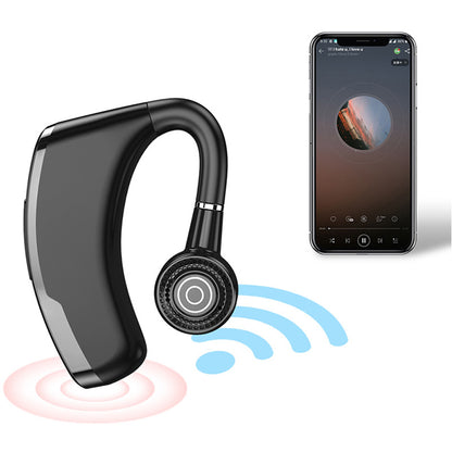 V10P Business Single Ear Wireless Bluetooth Earhook Headset Voice Prompt Hands-free Call Music Earphone