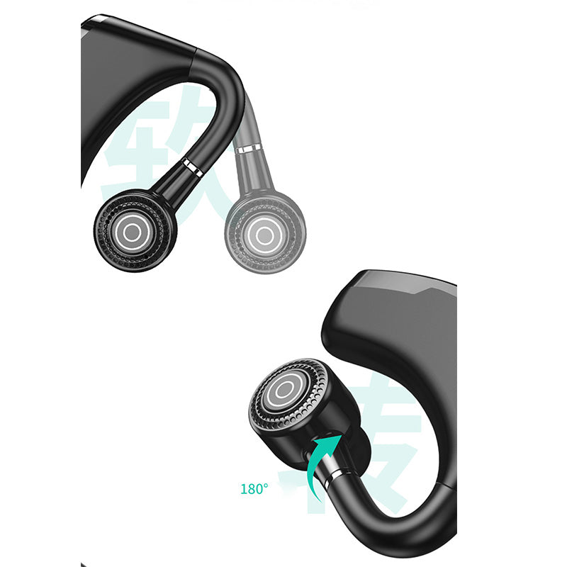 V10P Business Single Ear Wireless Bluetooth Earhook Headset Voice Prompt Hands-free Call Music Earphone