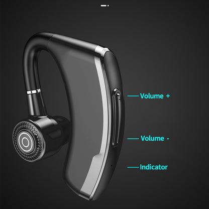 V10P Business Single Ear Wireless Bluetooth Earhook Headset Voice Prompt Hands-free Call Music Earphone