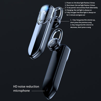 M81 Business Single Ear Wireless Bluetooth 5.2 Headset Hands-free Call Music Stereo Earphone