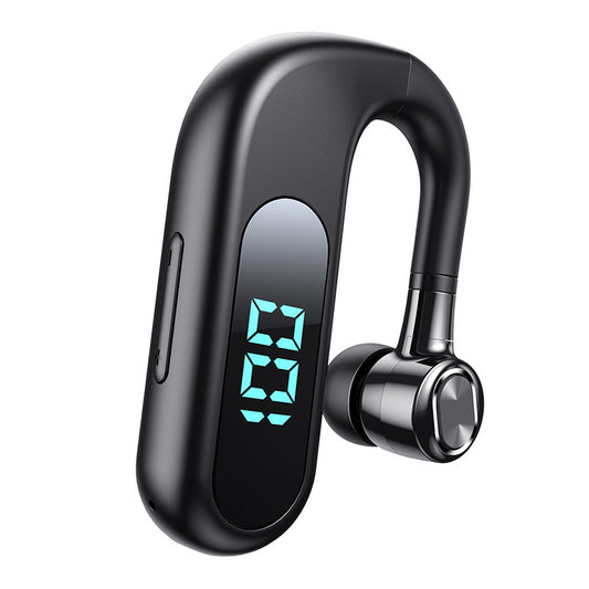 V13 Business Single Ear Earhook Wireless Bluetooth 5.2 Headset Hands-free Earphone with Smart Digital Display