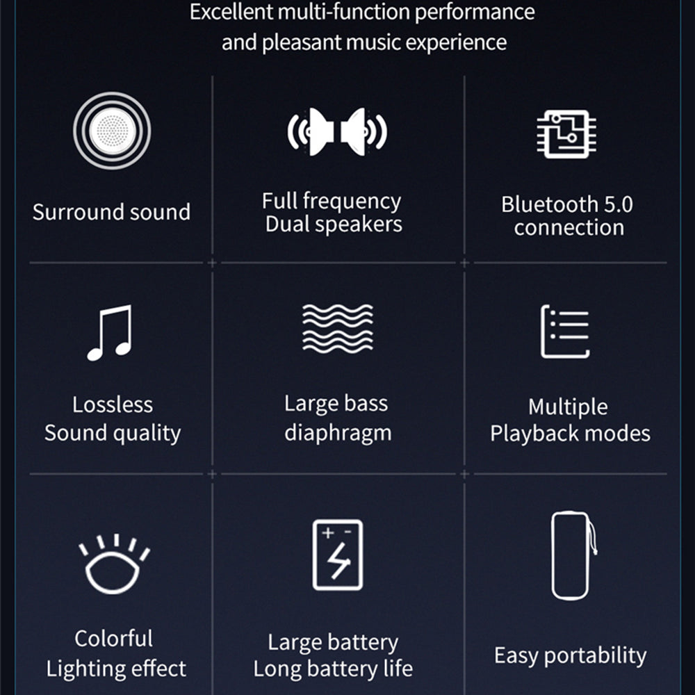 ZEALOT S46 Wireless Bluetooth Speaker Outdoor IPX5 Waterproof Subwoofer Support AUX/TF Card/U Disk