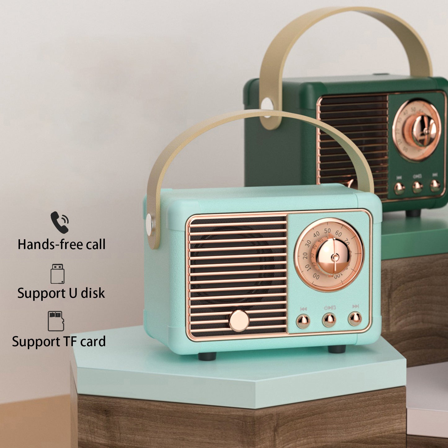 HM11 2nd Generation Vintage Bluetooth Speaker Portable Wireless Retro Classic Clear Loud Speaker Radio