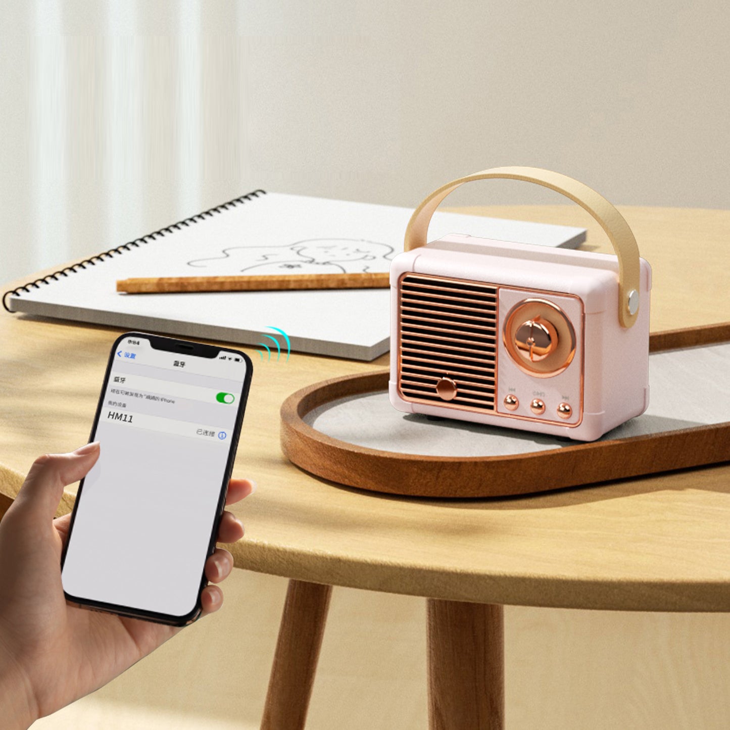 HM11 2nd Generation Vintage Bluetooth Speaker Portable Wireless Retro Classic Clear Loud Speaker Radio