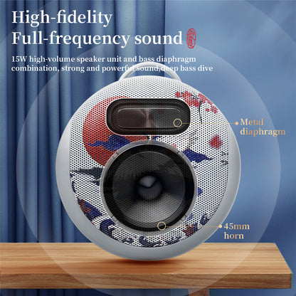 CYBORIS CYB-T201 Chinese Style Bluetooth Speaker IPX7 Waterproof Wireless Speaker Portable Sound Amplifier with FM Radio Function