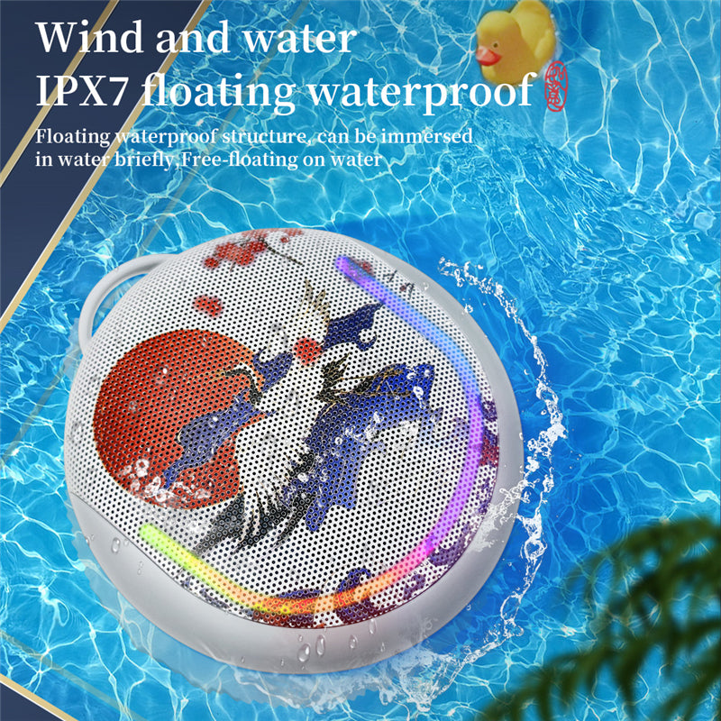 CYBORIS CYB-T201 Chinese Style Bluetooth Speaker IPX7 Waterproof Wireless Speaker Portable Sound Amplifier with FM Radio Function