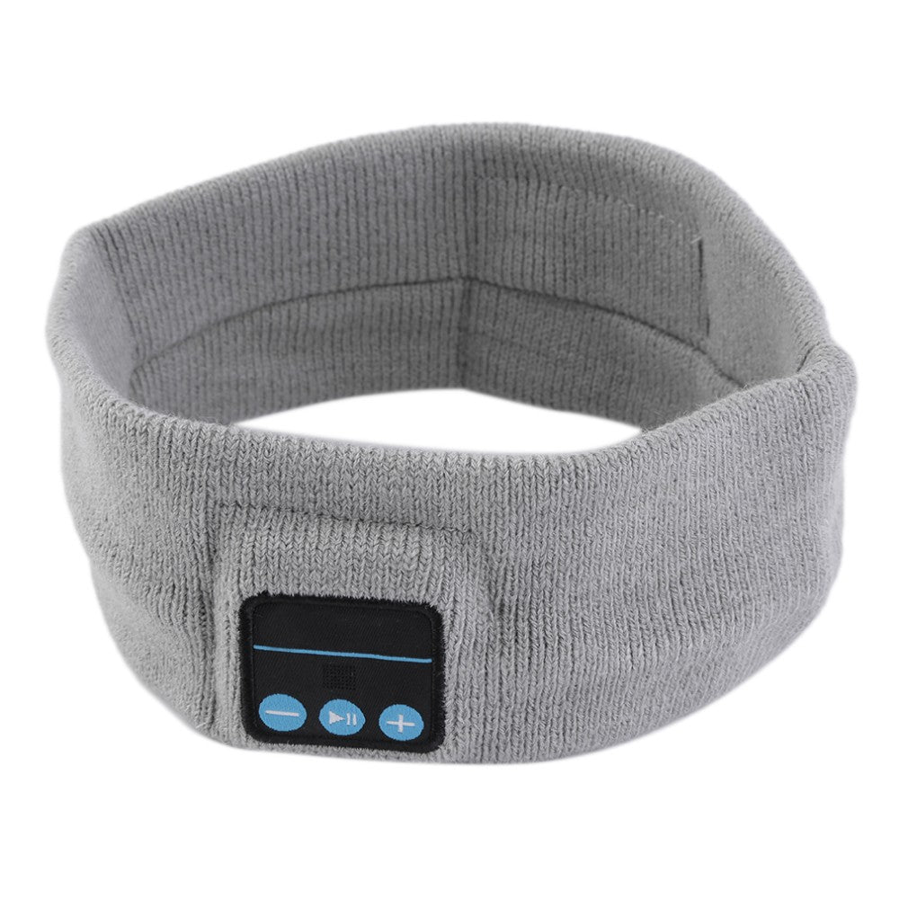 Sports Wireless Bluetooth Stereo Sleep Headset Headphone Knit Fleece Headband with Mic