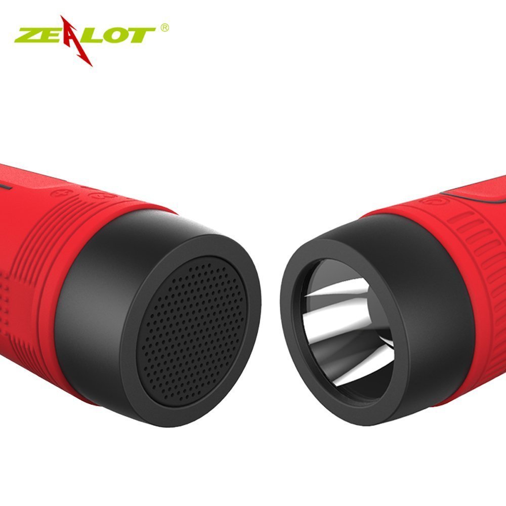 ZEALOT S1 Outdoor Bike Mount Waterproof Wireless Bluetooth Speaker with Flashlight/Power Bank/TF/FM Function