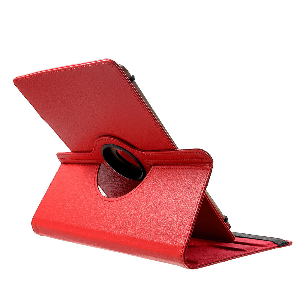 Anti-Drop 360-Degree Swiveling Stand Litchi Texture Universal Leather Protective Case for 9-10 inch Tablet