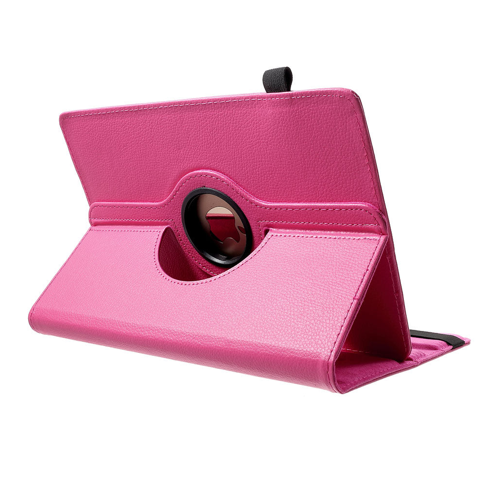 Anti-Drop 360-Degree Swiveling Stand Litchi Texture Universal Leather Protective Case for 9-10 inch Tablet