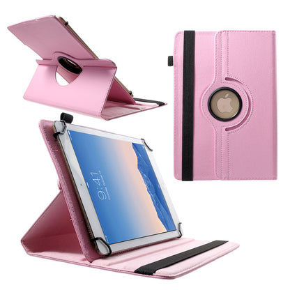 Anti-Drop 360-Degree Swiveling Stand Litchi Texture Universal Leather Protective Case for 9-10 inch Tablet