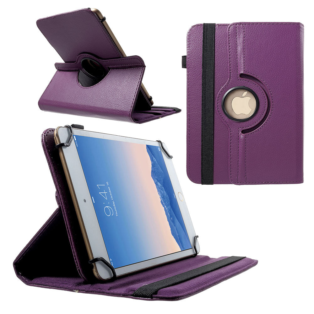 Anti-Drop 360-Degree Swiveling Stand Litchi Texture Universal Leather Protective Case for 9-10 inch Tablet