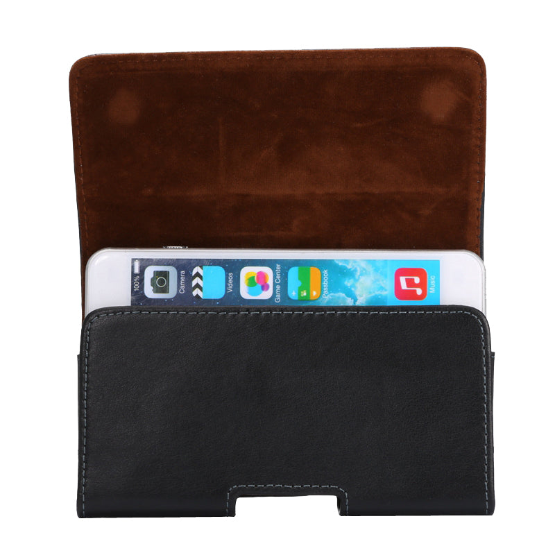 Genuine Leather Case Belt Clip Holster Pouch for iPhone Huawei Xiaomi Samsung Etc