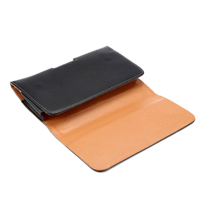 Universal Glossy Leather Case Holster for 6.3-inch Smartphones