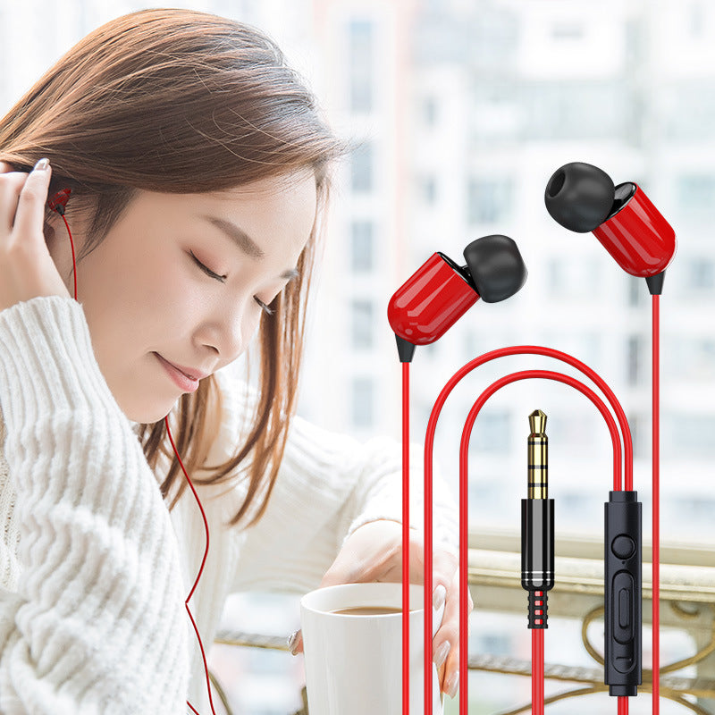 Universal 3.5mm Wired In-ear Earphone with Mic for iPhone Samsung(Cable Length: 3M)