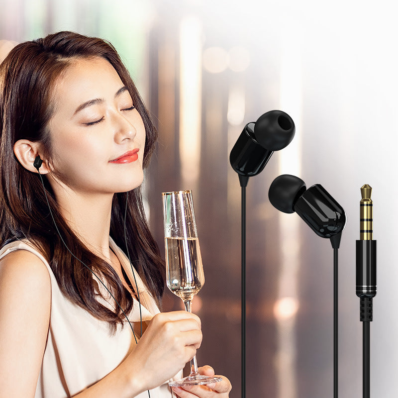 Universal 3.5mm Wired In-ear Earphone with Mic for iPhone Samsung(Cable Length: 3M)