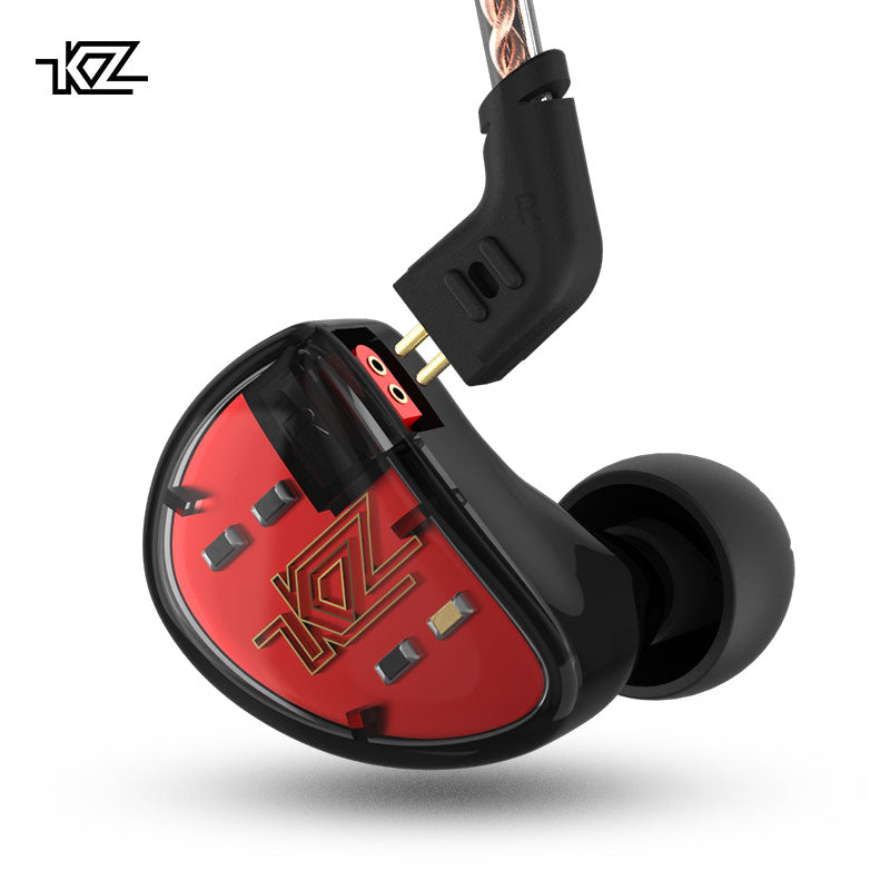 KZ AS10 5BA Drive Unit In Ear Earphone 5 Balanced Armatured HiFi Hybrid Wired Earbuds 3.5mm without Microphone (Standard Version)