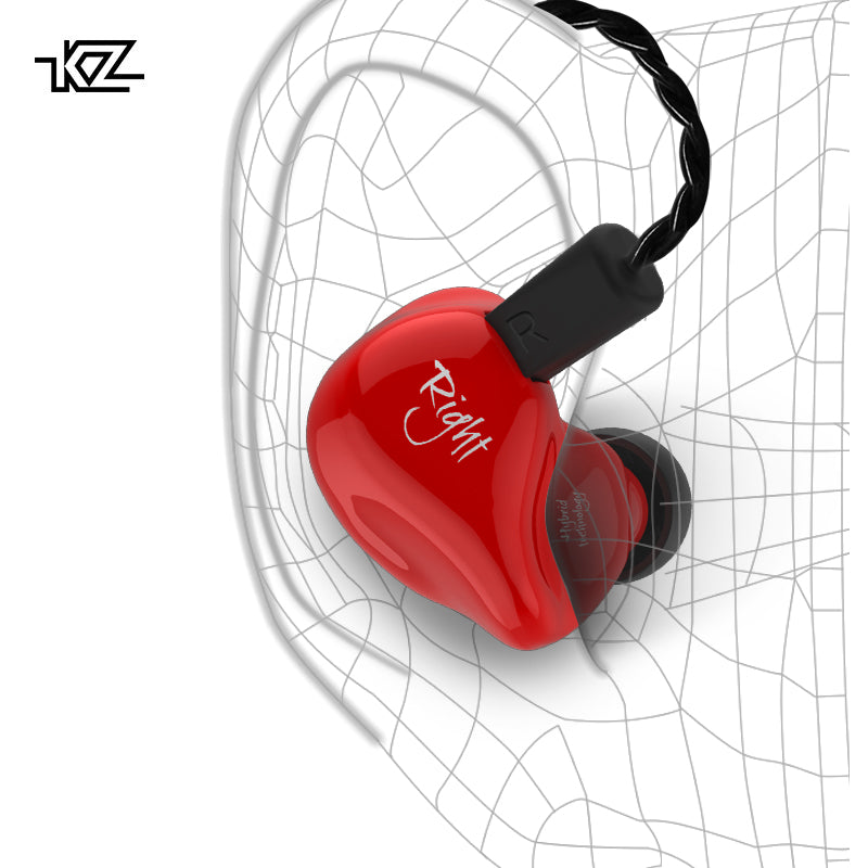 KZ ZS4 HiFi Stereo In-ear Earphone with Ear Hook Music Earbuds without Microphone (Standard Version)