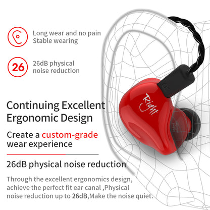 KZ ZS4 HiFi Stereo In-ear Earphone with Ear Hook Music Earbuds without Microphone (Standard Version)