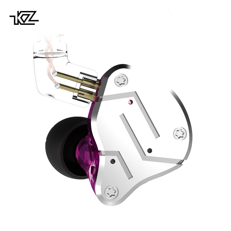 KZ ZSN Earphone High Fidelity 1 Dynamic 1 Balanced Armature Driver KZ Headphone (Microphone Version)