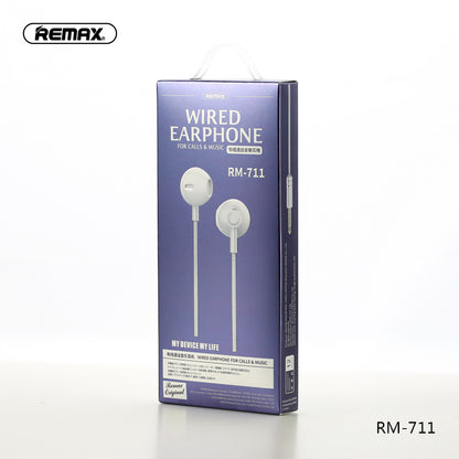 REMAX RM-711 3.5mm In-ear Wired Control Headset Build-in Mic