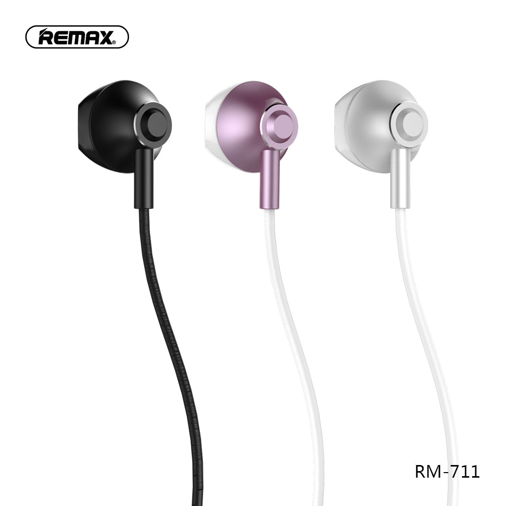 REMAX RM-711 3.5mm In-ear Wired Control Headset Build-in Mic