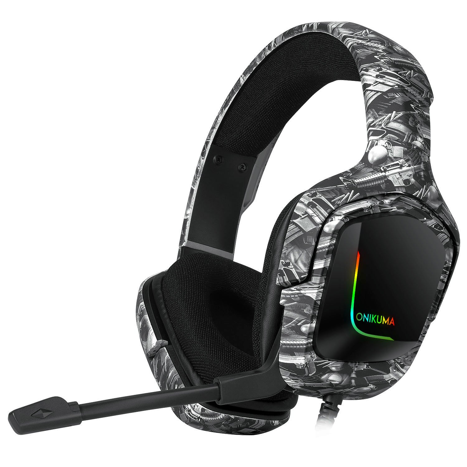 ONIKUMA K20 Camouflage Gaming Headset PS4 Headphones with Microphone/Led Light