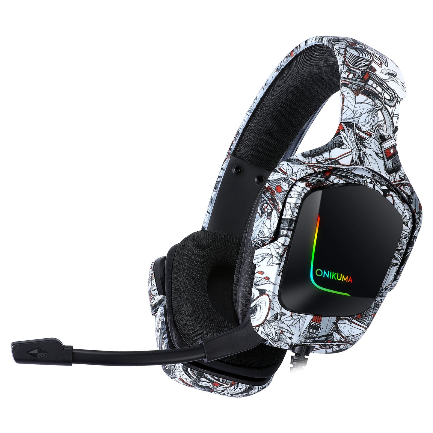 ONIKUMA K20 Camouflage Gaming Headset PS4 Headphones with Microphone/Led Light