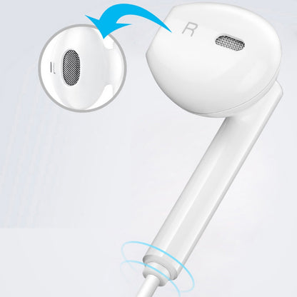 Type-C HiFi Stereo Music Headset In-ear Wired Mobile Phone Earphone with Wire Control Mic