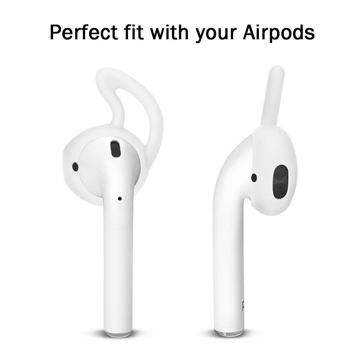 2 Pair/Pack HAT PRINCE Anti-lost Soft Silicone Earbuds Sports Ear-hook for Apple AirPods