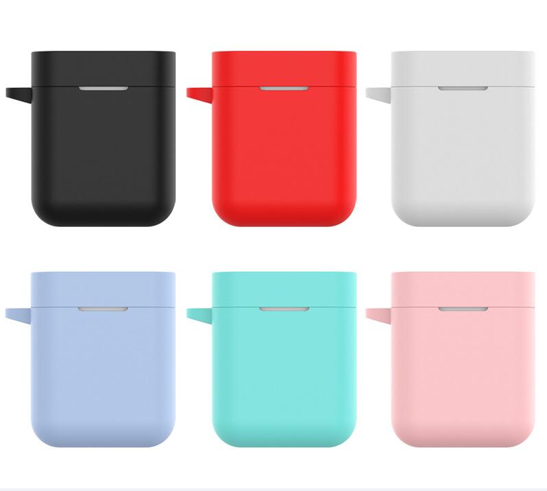 Soft Silicone Shockproof Case with Carabiner for Xiaomi Mi Air TWS Bluetooth Headset