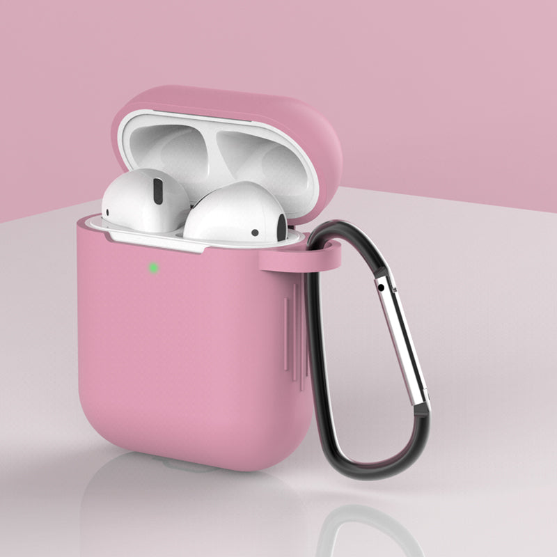 Silicone Protective Case with Buckle for AirPods with Charging Case (2016)/with Charging Case (2019)