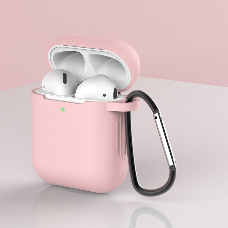 Silicone Protective Case with Buckle for AirPods with Charging Case (2016)/with Charging Case (2019)