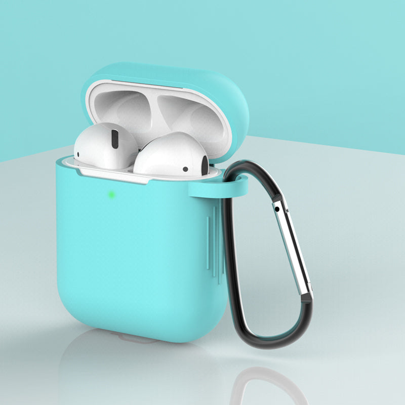 Silicone Protective Case with Buckle for AirPods with Charging Case (2016)/with Charging Case (2019)