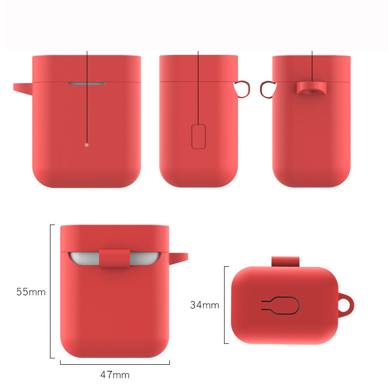 3-in-1 Set for Xiaomi Air Bluetooth Headphone [Silicone Case + Neck Straps + Carabiner]