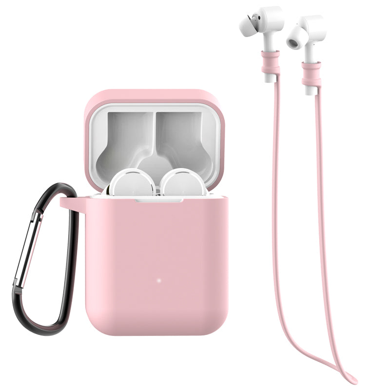 3-in-1 Set for Xiaomi Air Bluetooth Headphone [Silicone Case + Neck Straps + Carabiner]