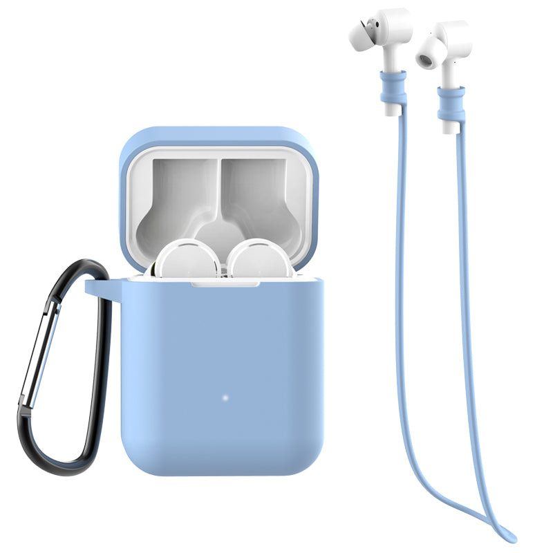 3-in-1 Set for Xiaomi Air Bluetooth Headphone [Silicone Case + Neck Straps + Carabiner]