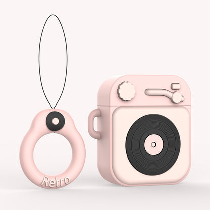 Silicone Earphone Case+Finger Ring Strap for Apple AirPods with Wireless Charging Case (2019) / AirPods with Charging Case (2019) (2016)