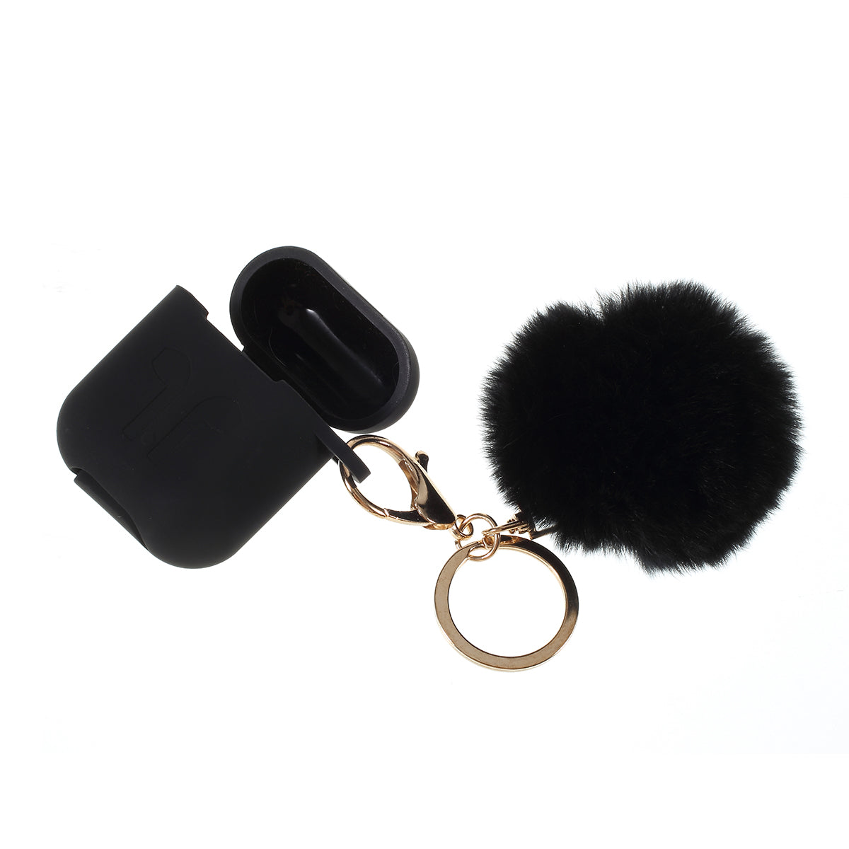 Silicone Case with Hairy Ball Buckle for Apple AirPods with Wireless Charging Case (2019) / AirPods with Charging Case (2019) (2016)