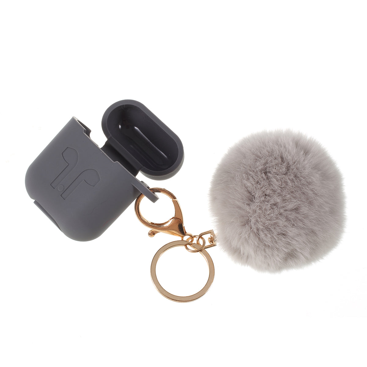 Silicone Case with Hairy Ball Buckle for Apple AirPods with Wireless Charging Case (2019) / AirPods with Charging Case (2019) (2016)