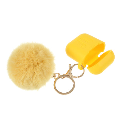 Silicone Case with Hairy Ball Buckle for Apple AirPods with Wireless Charging Case (2019) / AirPods with Charging Case (2019) (2016)