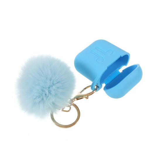 Silicone Case with Hairy Ball Buckle for Apple AirPods with Wireless Charging Case (2019) / AirPods with Charging Case (2019) (2016)